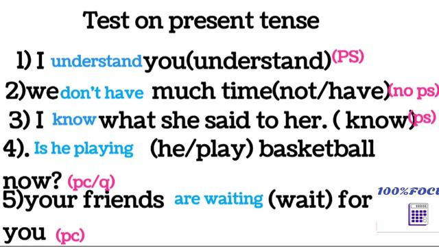 present tense//4 types of present tenses//questions with answers смотреть онлайн