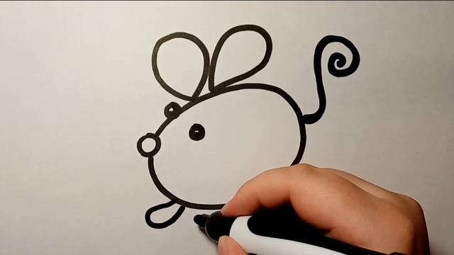 Как нарисовать мышку. Как нарисовать мышку детям | Как просто нарисовать мышку детям смотреть онлайн