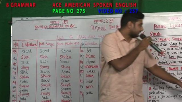 8 GRAMMAR VIDEO NO 257 - REGULAR AND IRREGULAR VERBS смотреть онлайн