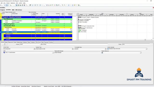 13. Default Settings for New Activity in Primavera P6 смотреть онлайн