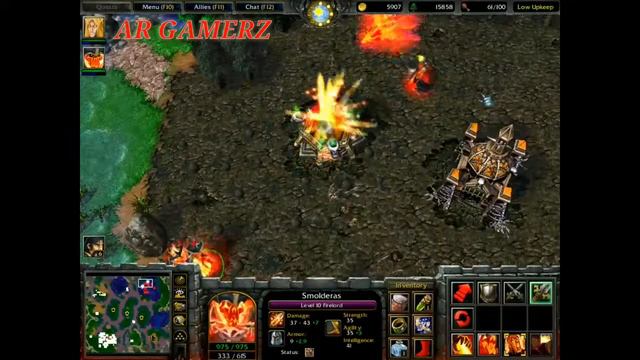 Warcraft 3 Blood Mage dan Firelord vs Undead смотреть онлайн