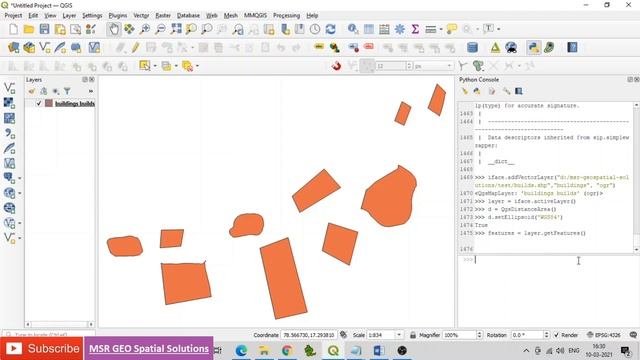 Calculation of Area using Python program in QGIS смотреть онлайн