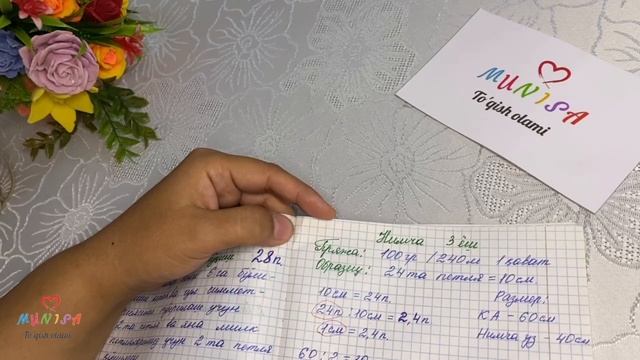 To'qishni O'rganamiz. 17-dars. Razmer Chiqarishni O'rganamiz. #toqish. #örgü. #crochet. #вязание.