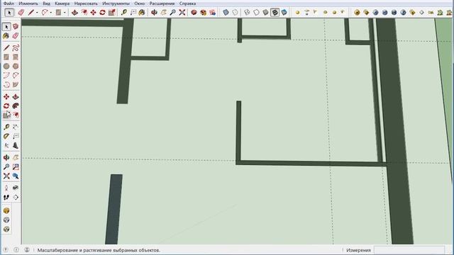 Урок 13. Как сделать планировку квартиры в СкетчАп. Уроки по SketchUp на русском. смотреть онлайн