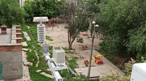 Метеостанция KWELLER S- 8200 установка наружных датчиков в девятиэтажном жилом доме