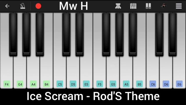Ice Scream - Rod's Theme ( Cover Piano Mobile ) смотреть онлайн