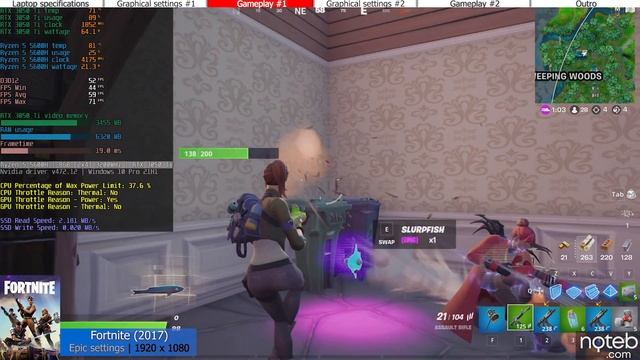 HP Victus 16 (2021) - Fortnite Gameplay Benchmark (Ryzen 5 5600H, RTX 3050 Ti) смотреть онлайн