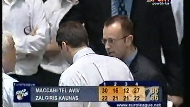 EUROLEAGUE 2002 TOP 16 MACCABI TELAVIV vs ZALGIRIS KAUNAS OVERTIME PL смотреть онлайн