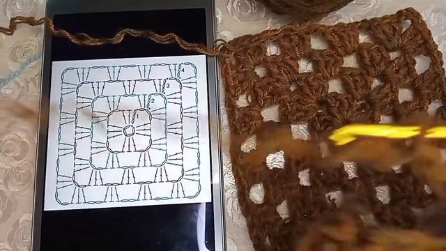 Узор бабушкин квадрат