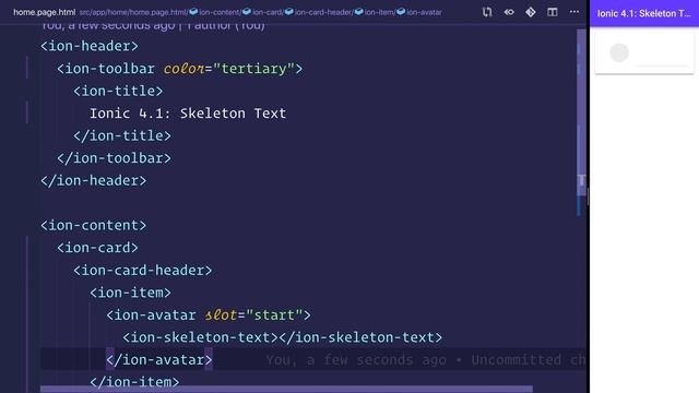 Ionic 4: Skeleton Text Angular смотреть онлайн