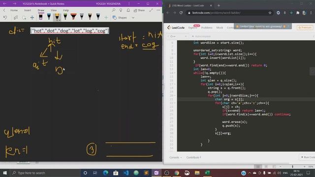 Word Ladder | Graph | Love Babbar DSA Sheet [CODE + Explaination] | Placement | Amazon? смотреть онлайн