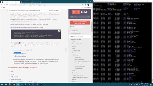 SuiteCRM Development - Installation on Apache Server смотреть онлайн