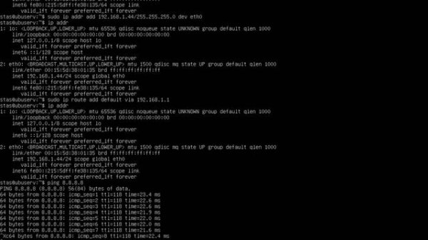 Начальная настройка Linux Ubuntu Server 20.04 (Linux Ubuntu Server 20.04 initial setup)