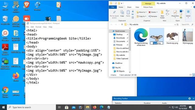 Set Full Screen Background Image in HTML Web Page Using CSS | PeogrammingGeek смотреть онлайн