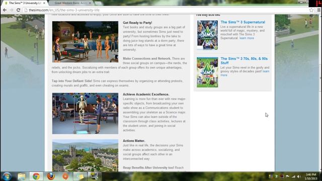 The Sims 3 University Life Expansion Pack смотреть онлайн