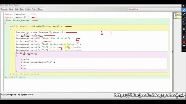 Lucas Series in JAVA || WAP to print Lucas Series in Java || Detailed Explanation || BluejCode смотреть онлайн
