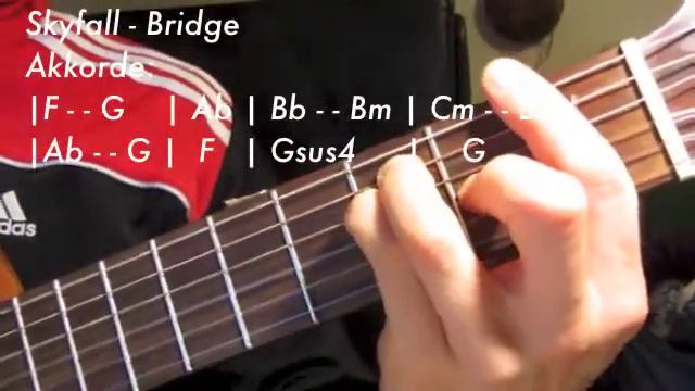 Skyfall Adele Gitarre - Akkorde & Anschlagsmuster Tutorial