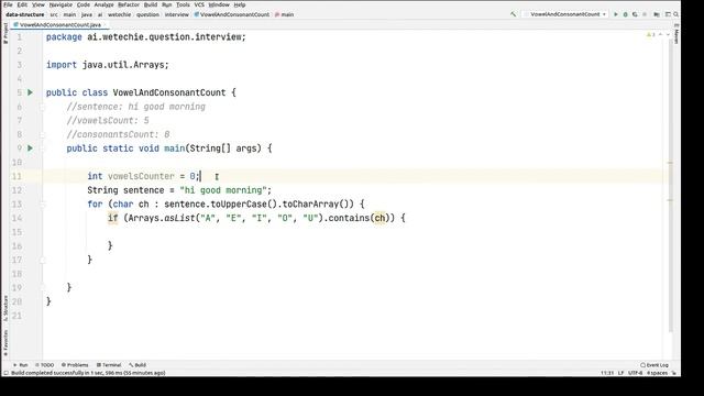 #12: How to Find Counts of Vowels and Consonants Character - Java [ WeTechie ] смотреть онлайн