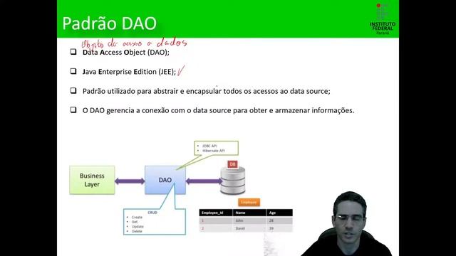 Tec Dev Sis Aula 07 Padrão Data Access Object DAO em Java Parte II смотреть онлайн