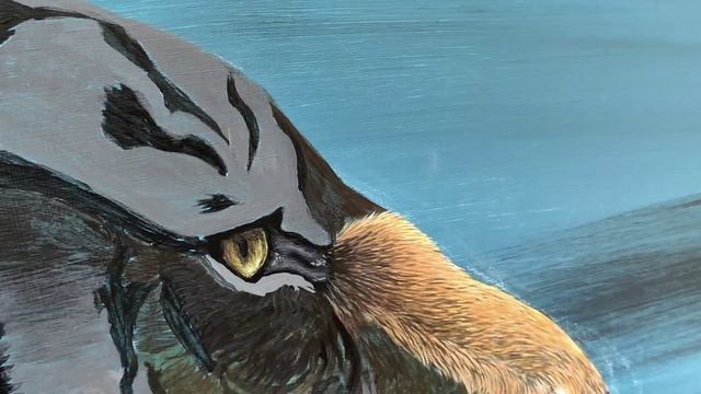 Как нарисовать глаз тигра акрилом. Видео с подробными комментариями! смотреть онлайн