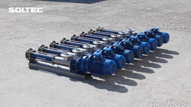 Винтовой насос SOLTEC ® BN038L01FY для перекачивания коммунального осадка