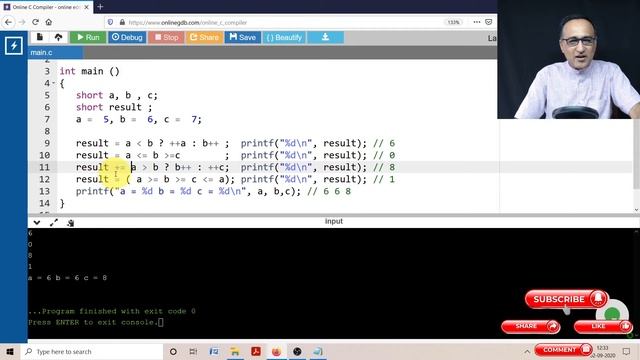 Expressions using Relational and Ternary Operators смотреть онлайн