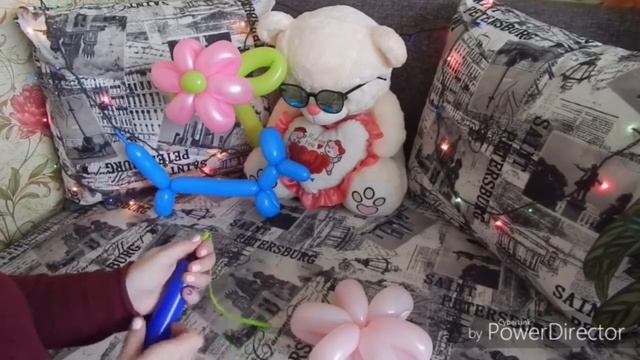 Мастер класс цветы из надувных шариков