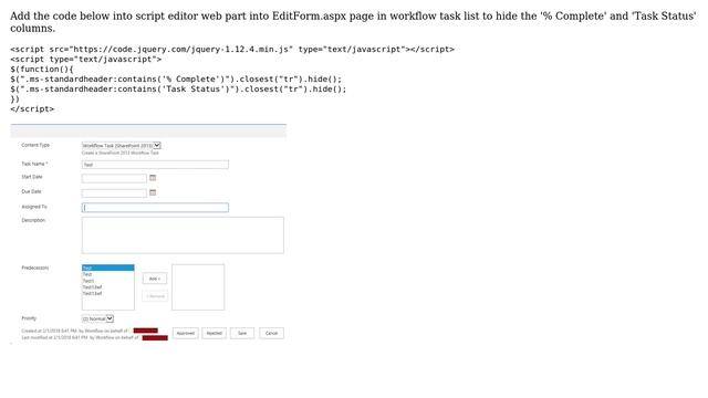 Sharepoint: Hide fields in a Workflow 2013 Task Edit form (2 Solutions!!) смотреть онлайн