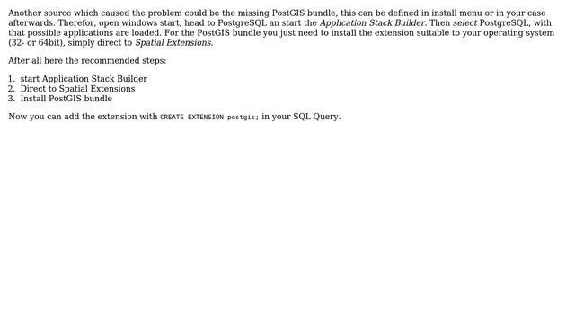 GIS: Running Create Extension postgis gives ERROR could not open extension control file? смотреть онлайн