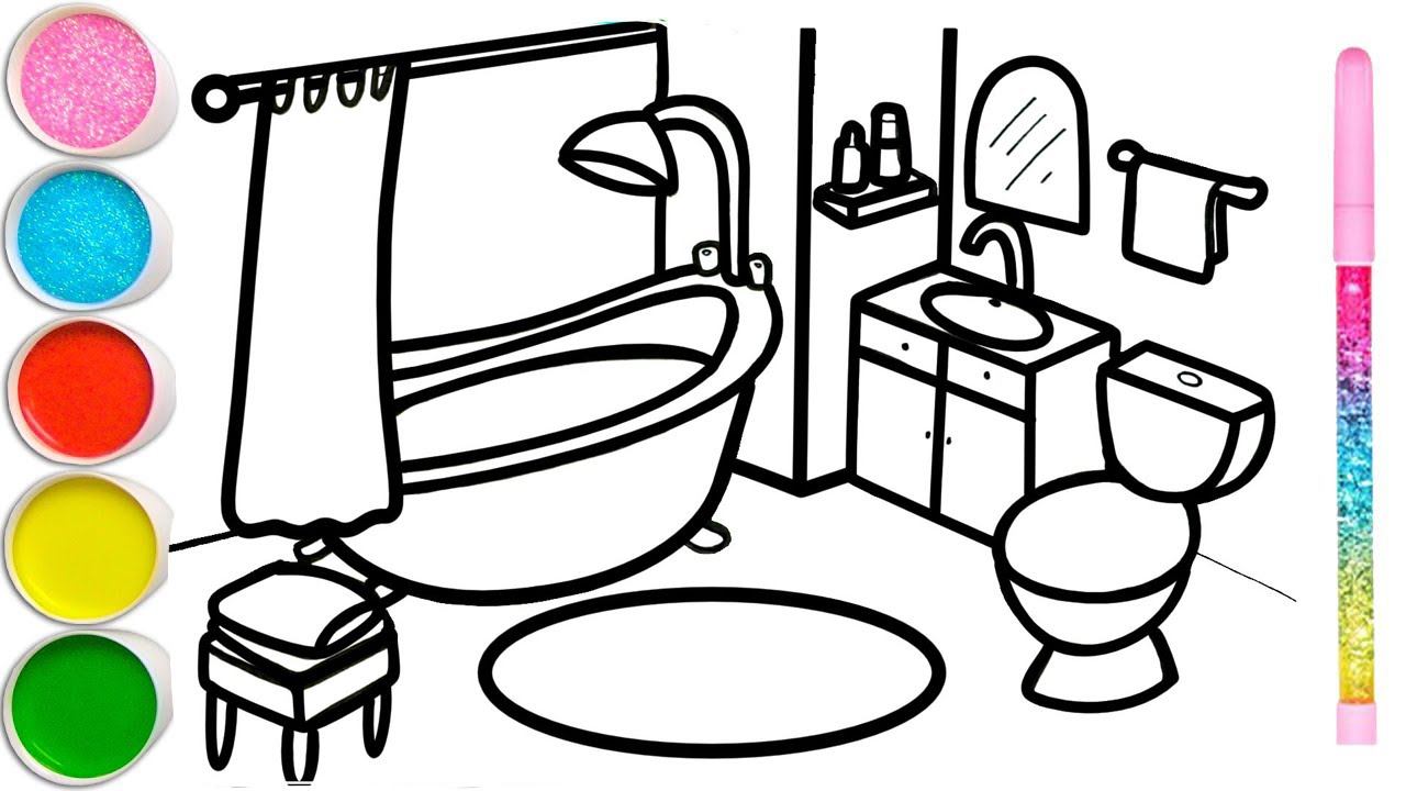 How To Draw A Bathroom, Bedroom,princess, Palace, Flower, Heart, Strawberry For Children