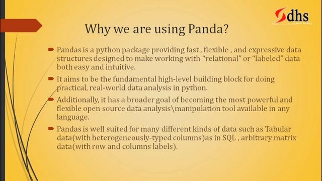 Python Programming | Introduction to Pandas | Pandas Vs NumPy | Matplotlib | DHS Informatics смотреть онлайн