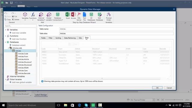 NiceLabel 2017 - Introduction to Dynamic Data manager смотреть онлайн