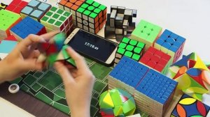 Собрал всю свою коллекцию головоломок. Сборка всех кубиков Рубика