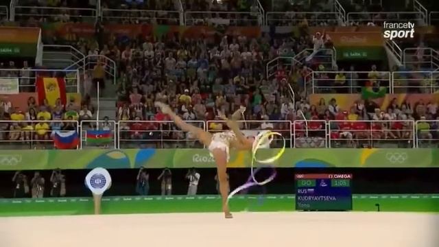 Yana Kudryabtseva Ribbon AA Olympic Games rio 2016 смотреть онлайн