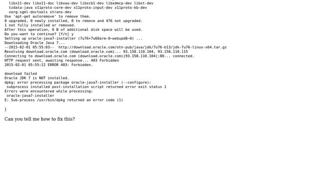 Ubuntu: "Oracle JDK 7 is NOT installed" error even though JDK is installed смотреть онлайн