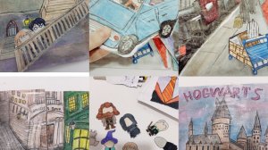 Большой Игровой домик из Бумаги Гарри Поттер /Harri Potter paper book