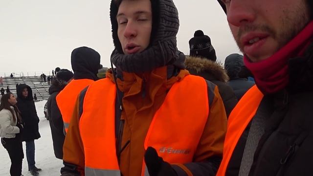 Дрифт на "хоккейной коробке" | WINTER DRIFT OMSK | 1 этап Omsk Drift Team. смотреть онлайн