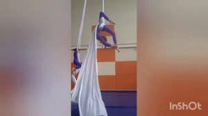 воздушная гимнастика, полотна, элемент балерина✨