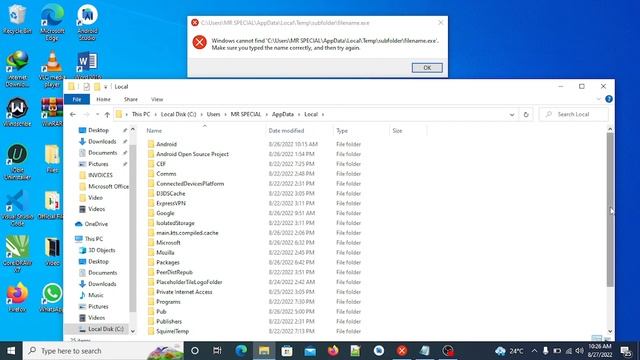 How to Solve Windows cannot find 'C:\Users\...\AppData\Local\Temp\subfolder\filename.exe' Error смотреть онлайн