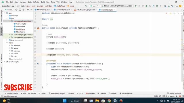 How to Create Audio Player in Android Studio | Java | Audio Player Part 2 смотреть онлайн