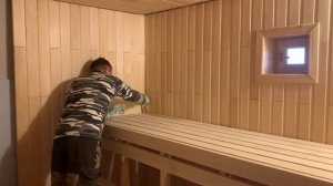 Шлифовка и обработка Парной маслом Veres,Своим руками