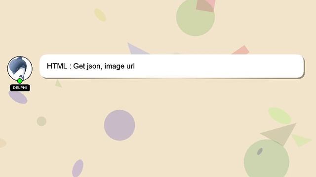 HTML : Get json, image url смотреть онлайн