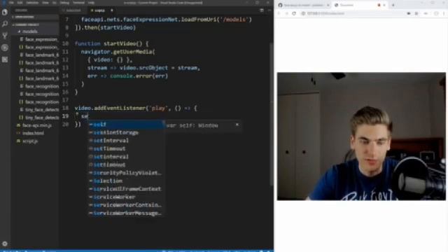 Face detection in JavaScript (Artificial Intelligence) смотреть онлайн