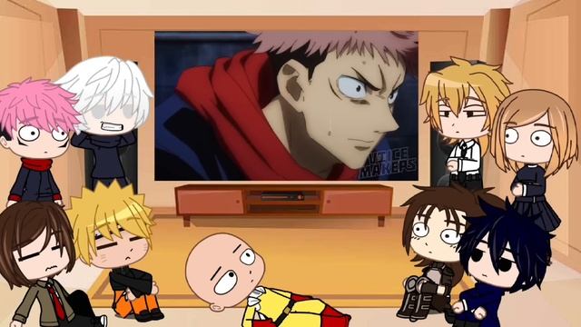 Protagonistas+Jujutsu reagindo à Paródia de Jujutsu|Sukuna não decide se senta no bolo..|VoiceMaker смотреть онлайн