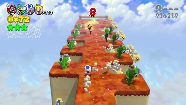 [Replay] Super Mario 3D World: Part 08 (4-Player) смотреть онлайн