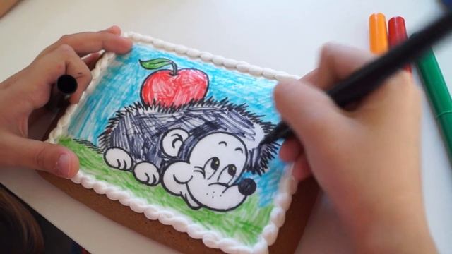 Раскрашиваем имбирные пряники/ ПРЯНИК-РАСКРАСКА / Роспись пряников #DIY смотреть онлайн