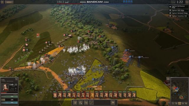 Ultimate General Civil War Gettysburg CSA Day One Victory смотреть онлайн