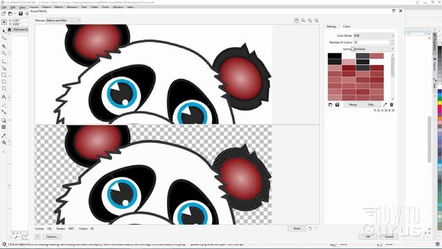 How to Trace a Bitmap to Vector Image in CorelDRAW смотреть онлайн