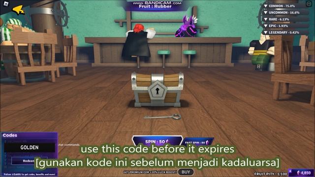 *ALL CODES WORK* [GEAR 4 + 2X RATES] Fruit Battlegrounds ROBLOX | January 18, 2023 смотреть онлайн