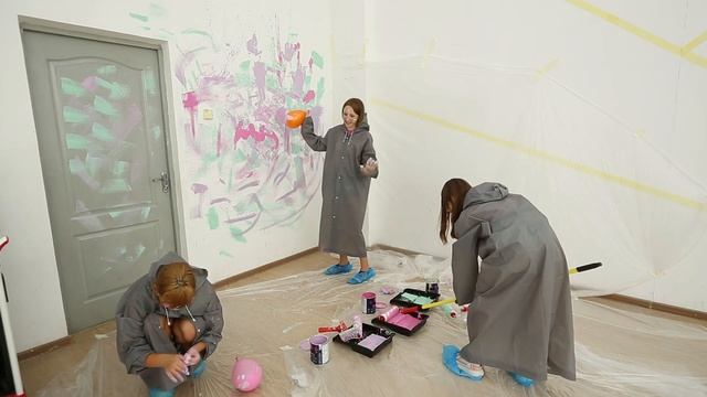 Как креативно покрасить стену | Два в одном - веселимся и делаем дела смотреть онлайн